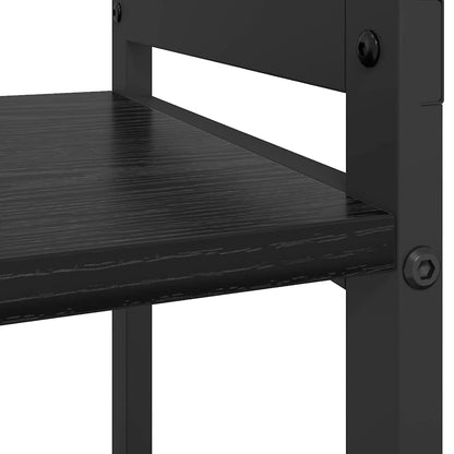 Bücherregal Schwarz Eichen-Optik 60 x 30 x 83 cm Holzwerkstoff