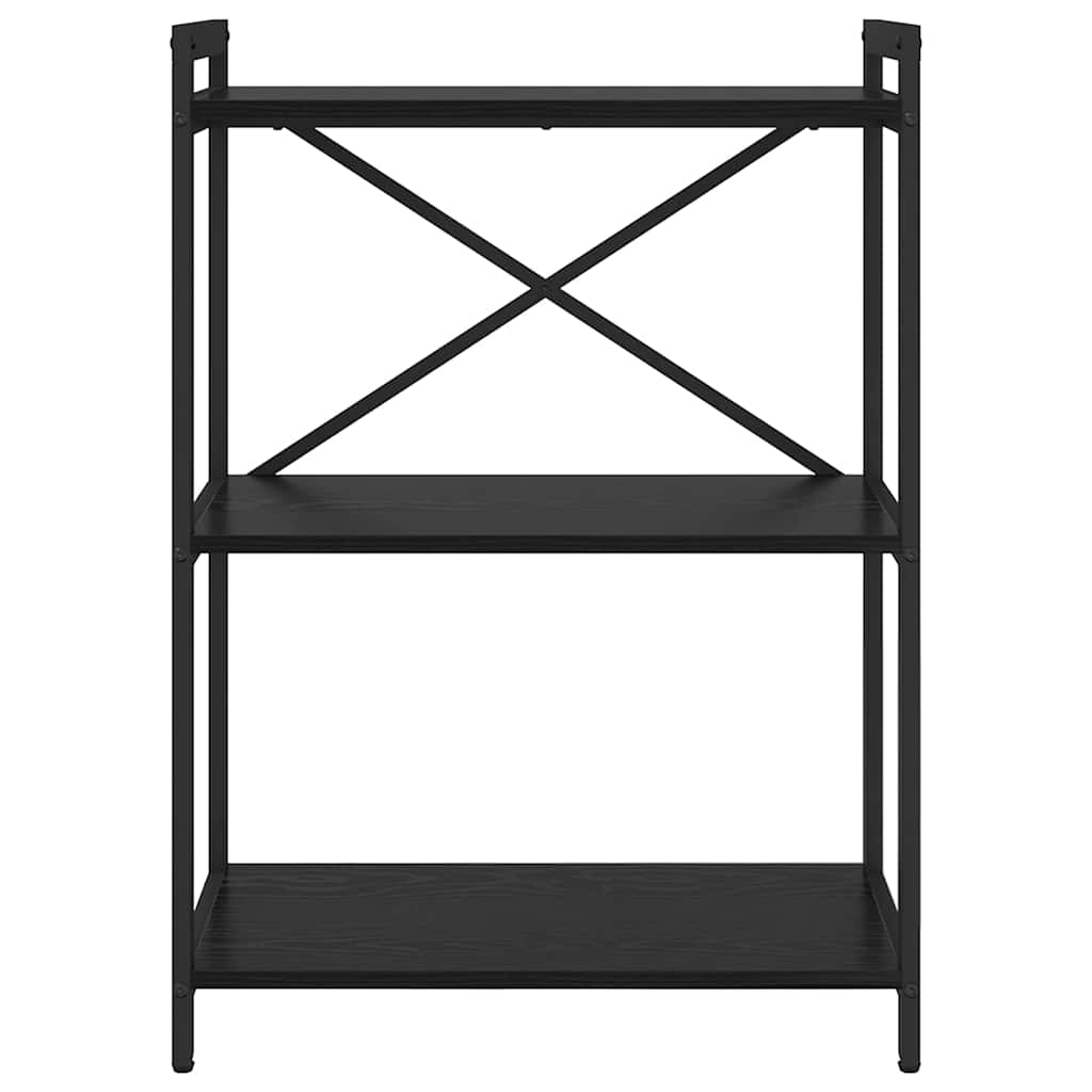 Bücherregal Schwarz Eichen-Optik 60 x 30 x 83 cm Holzwerkstoff