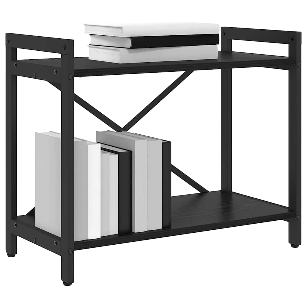 Bücherregal Schwarz Eichen-Optik 60 x 30 x 48,5 cm