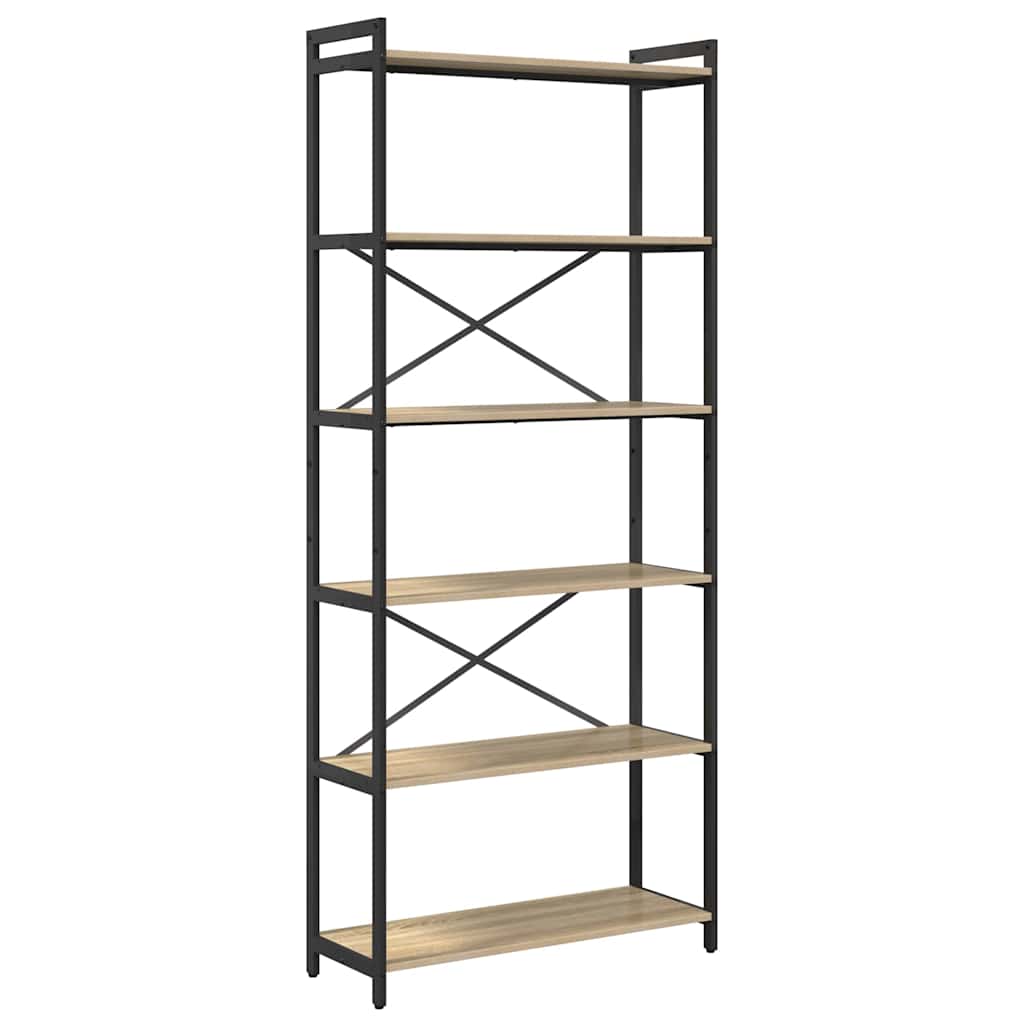 Bücherregal Sonoma-Eiche 80 x 30 x 188 cm Holzwerkstoff