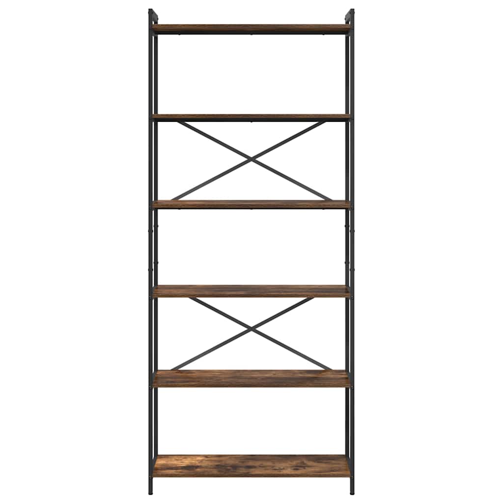 Bücherregal Räuchereiche 80 x 30 x 188 cm Holzwerkstoff