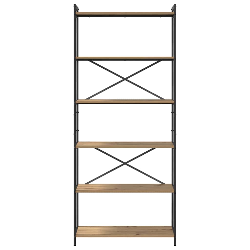 Bücherregal Artisan-Eiche 80 x 30 x 188 cm Holzwerkstoff