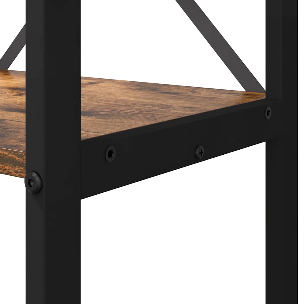 Bücherregal Räuchereiche 80 x 30 x 153 cm Holzwerkstoff