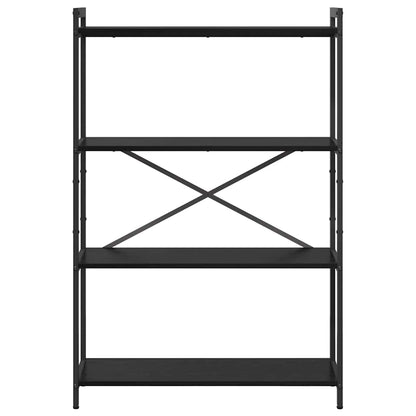 Bücherregal Schwarz Eichen-Optik 80 x 30 x 118 cm Holzwerkstoff