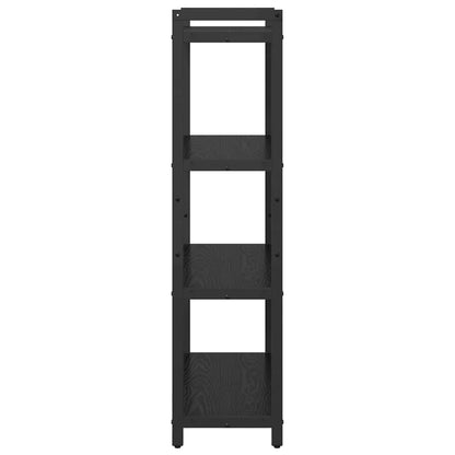 Bücherregal Schwarz Eichen-Optik 80 x 30 x 118 cm Holzwerkstoff