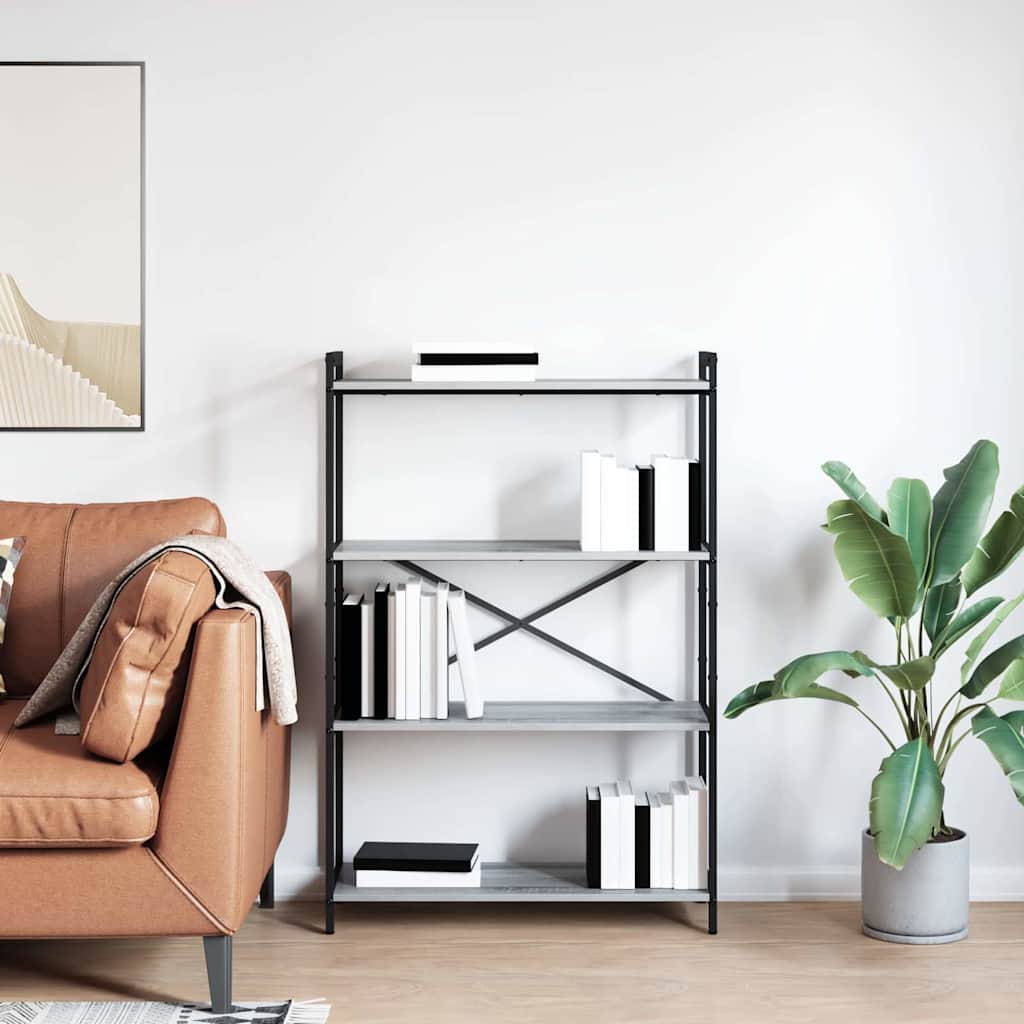 Bücherregal Grau Sonoma 80 x 30 x 118 cm Holzwerkstoff