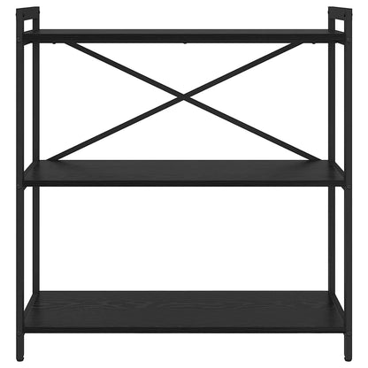 Bücherregal Schwarz Eichen-Optik 80 x 30 x 83 cm Holzwerkstoff