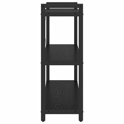 Bücherregal Schwarz Eichen-Optik 80 x 30 x 83 cm Holzwerkstoff