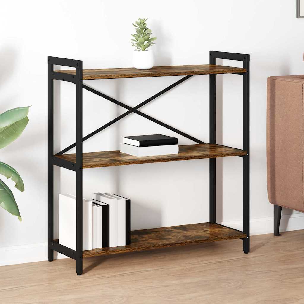 Bücherregal Räuchereiche 80 x 30 x 83 cm Holzwerkstoff