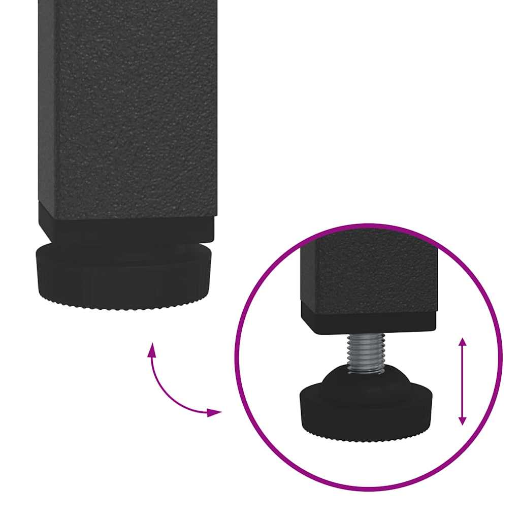 Küchenlagerregal mit Regal mit Speicher mit Tür Schwarz Stahl