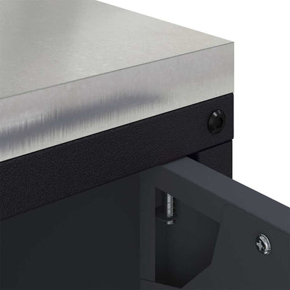 Küchenlagerregal mit Regal mit Speicher mit Tür Anthrazit Stahl