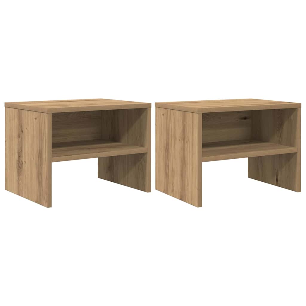 Nachttisch 2 pcs Artisan-Eiche 40 x 40 x 30 cm Holzwerkstoff