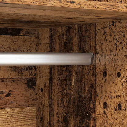 Kleiderschrank mit Regal mit Speicher Altholz Holzwerkstoff