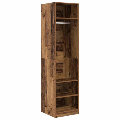 Kleiderschrank mit Regal mit Speicher Altholz Holzwerkstoff