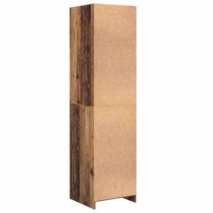 Kleiderschrank mit Regal mit Speicher Altholz Holzwerkstoff