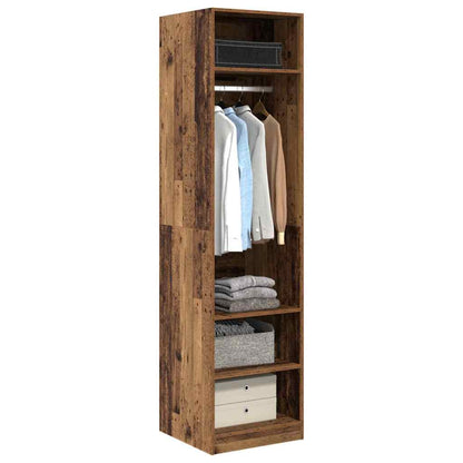 Kleiderschrank mit Regal mit Speicher Altholz Holzwerkstoff