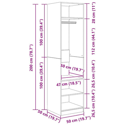 Kleiderschrank mit Regal Artisan-Eiche Holzwerkstoff