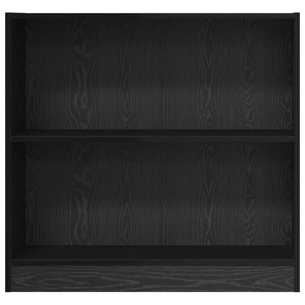 Bücherregal Schwarz Eichen-Optik 80 x 24 x 76 cm Holzwerkstoff