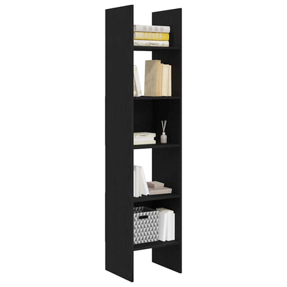 Bücherregal Schwarz Eichen-Optik 40 x 35 x 180 cm Holzwerkstoff