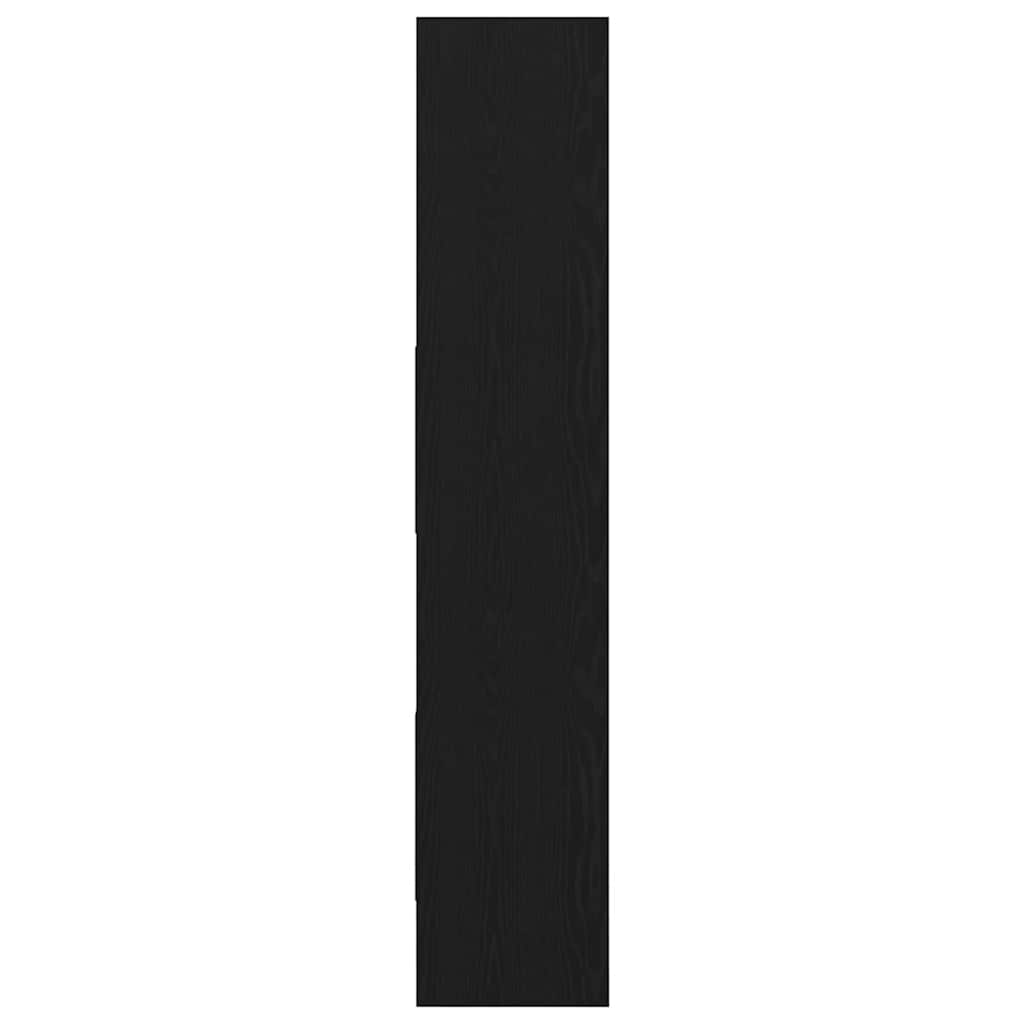 Bücherregal Schwarz Eichen-Optik 40 x 35 x 180 cm Holzwerkstoff