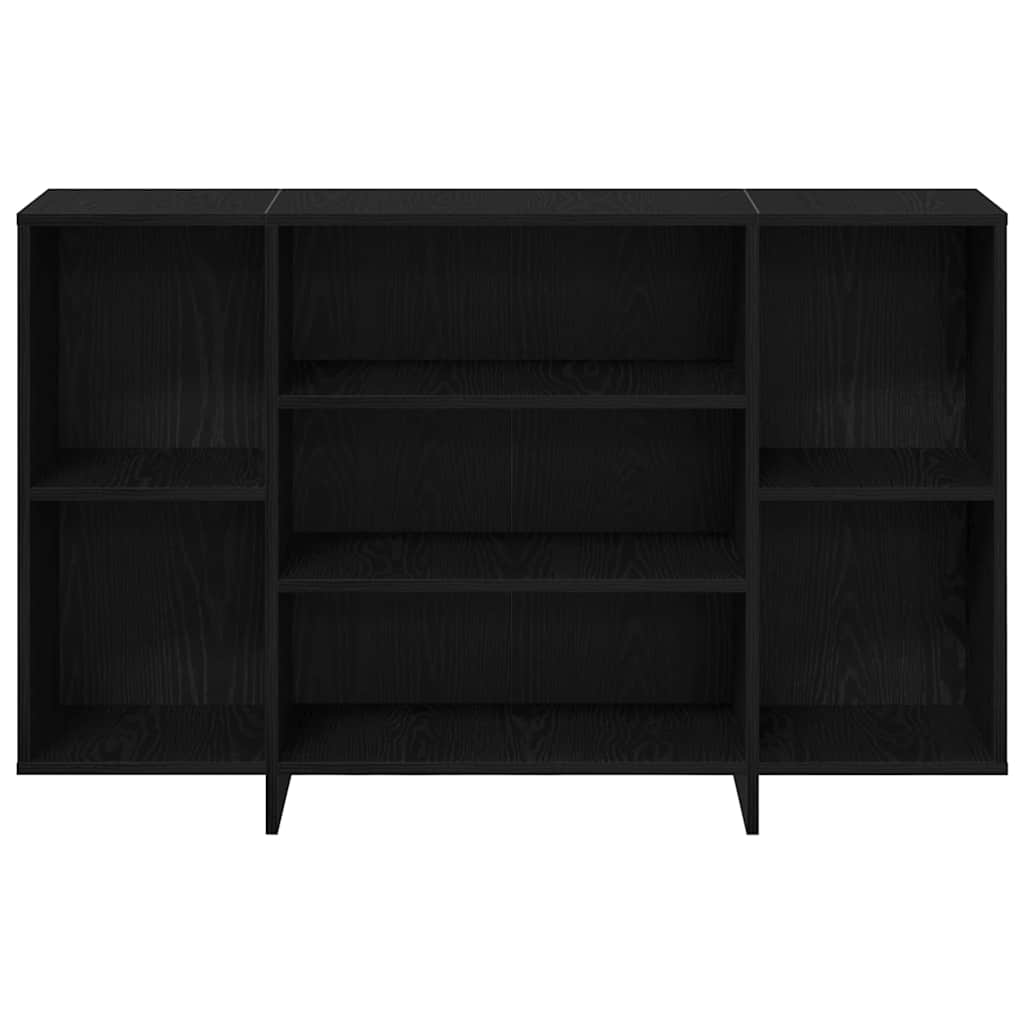 Sideboard Schwarz Eichen-Optik 120 x 30 x 75 cm Holzwerkstoff