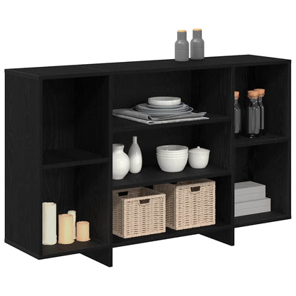 Sideboard Schwarz Eichen-Optik 120 x 30 x 75 cm Holzwerkstoff
