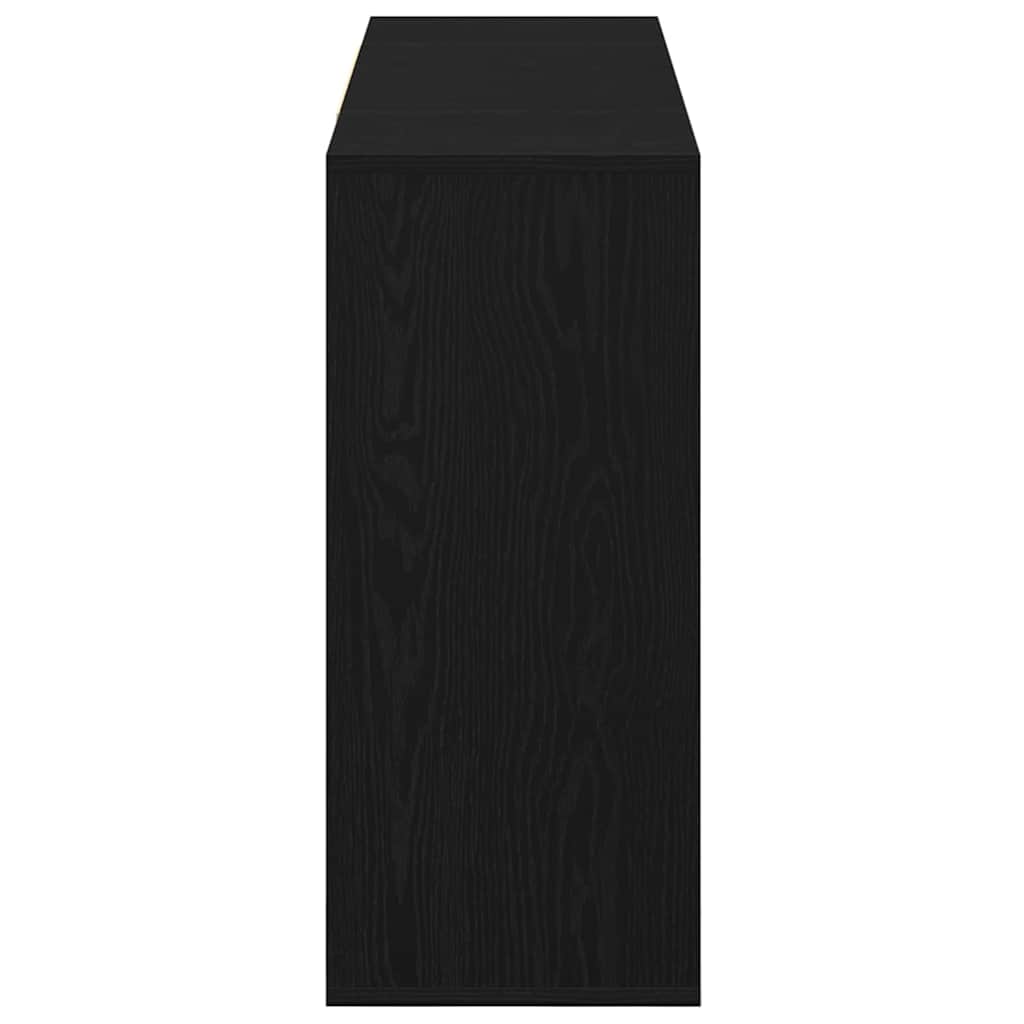 Sideboard Schwarz Eichen-Optik 120 x 30 x 75 cm Holzwerkstoff