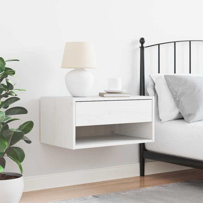 Nachttisch Weiß 50 x 32,5 x 24 cm Massivholz Kiefer