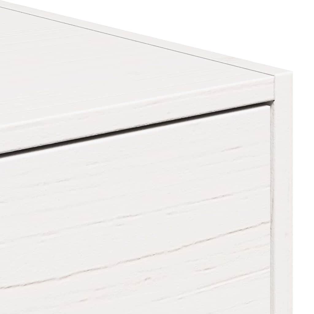 Nachttisch 2 pcs Weiß 50 x 32,5 x 24 cm Massivholz Kiefer