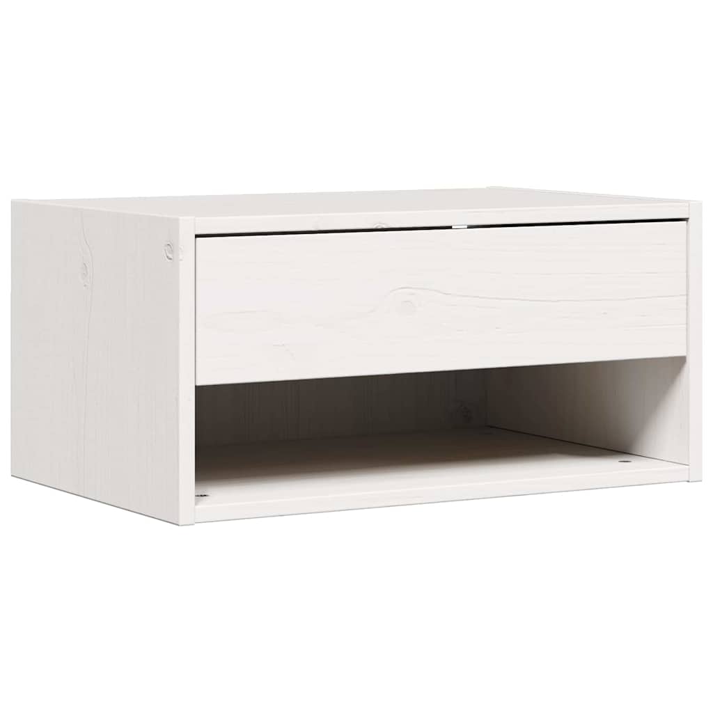 Nachttisch 2 pcs Weiß 50 x 32,5 x 24 cm Massivholz Kiefer