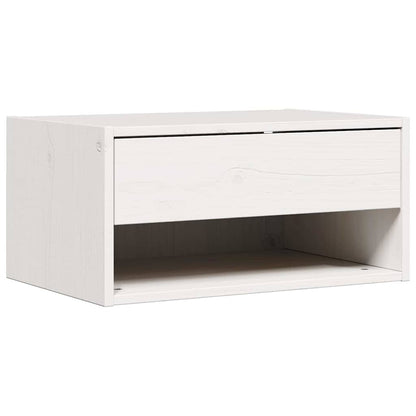 Nachttisch 2 pcs Weiß 50 x 32,5 x 24 cm Massivholz Kiefer