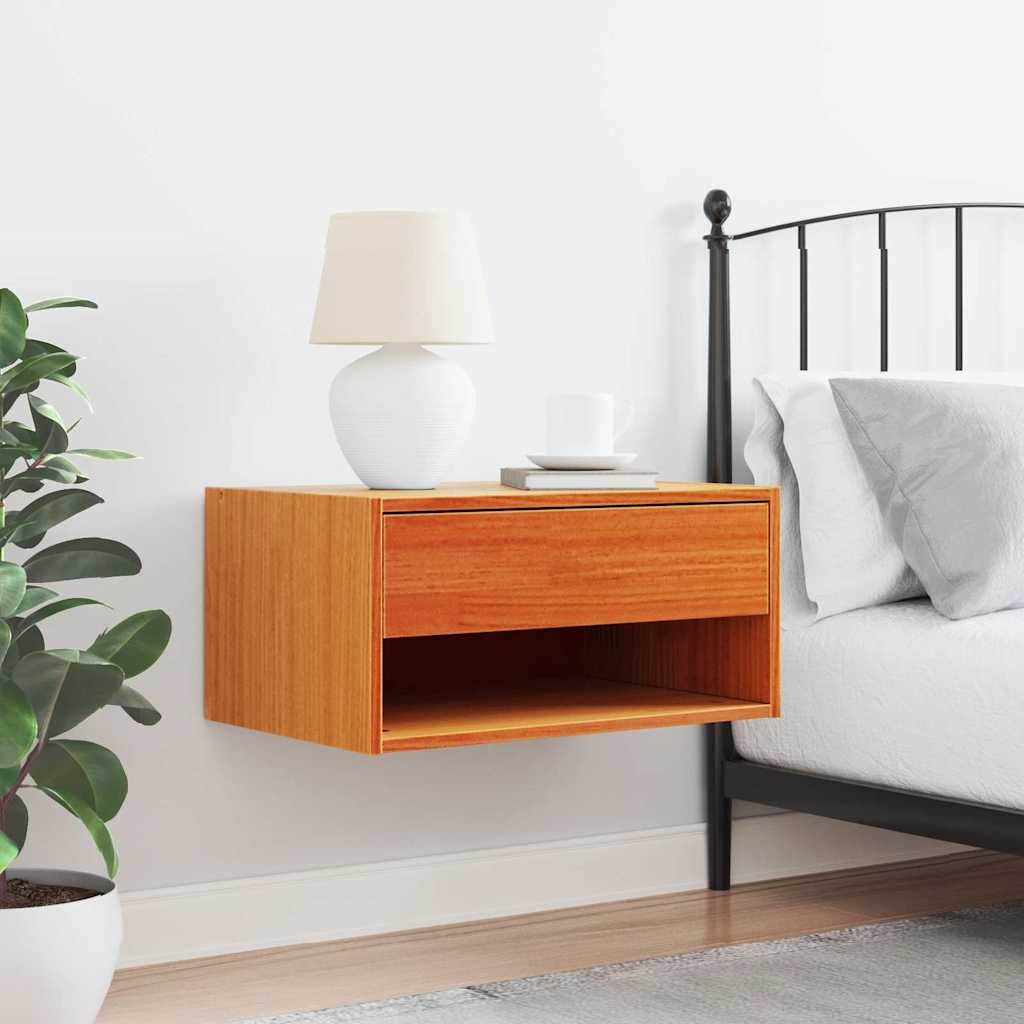 Nachttisch Wachsbraun 50 x 32,5 x 24 cm Massivholz Kiefer