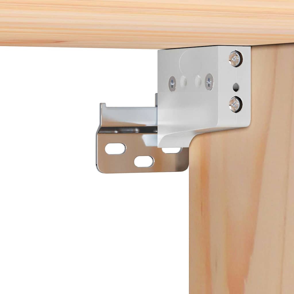 Nachttisch 2 pcs Braun 37 x 35 x 18,5 cm Massivholz Kiefer