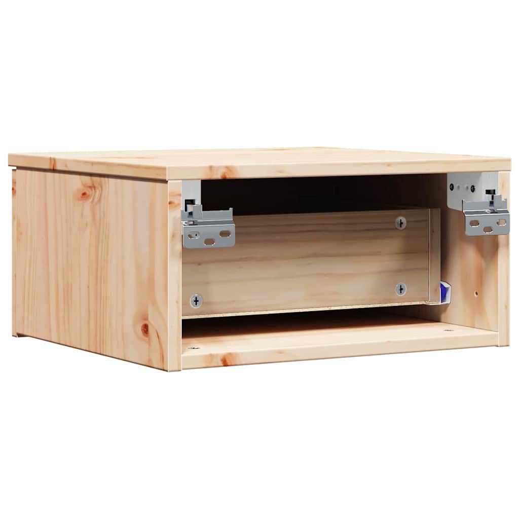 Nachttisch 2 pcs Braun 37 x 35 x 18,5 cm Massivholz Kiefer