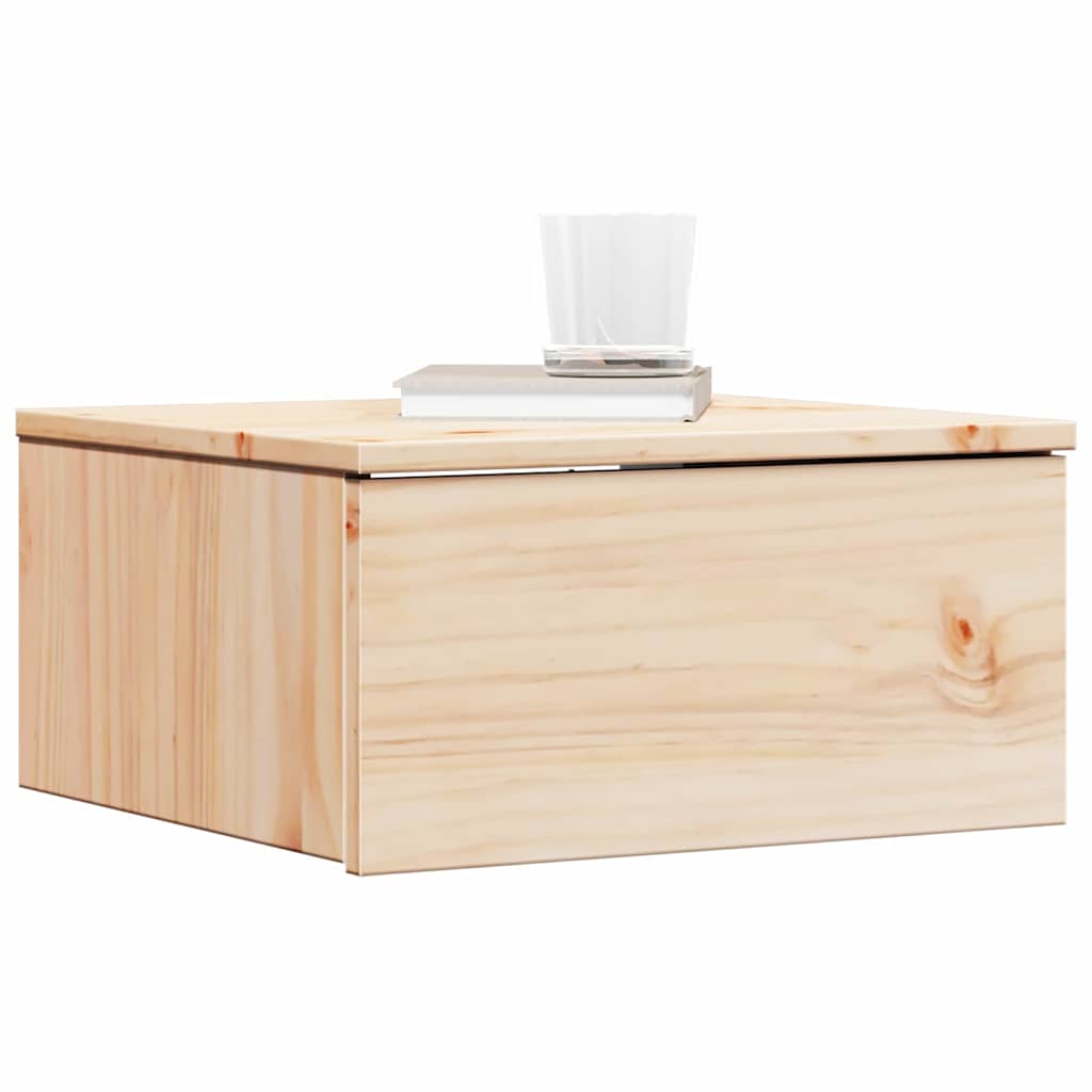 Nachttisch 2 pcs Braun 37 x 35 x 18,5 cm Massivholz Kiefer