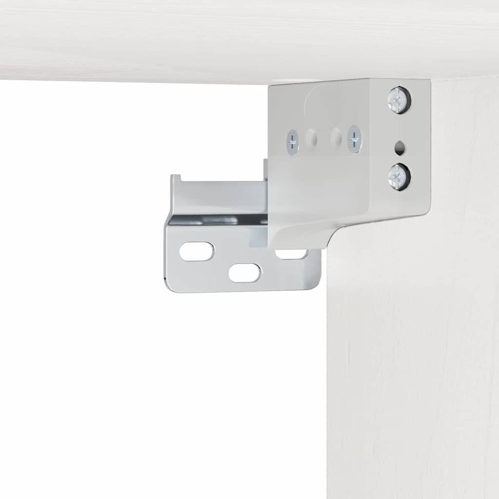 Nachttisch 2 pcs Weiß 37 x 35 x 18,5 cm Massivholz Kiefer