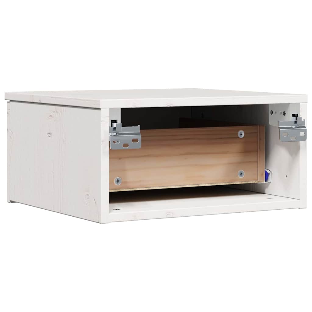 Nachttisch 2 pcs Weiß 37 x 35 x 18,5 cm Massivholz Kiefer