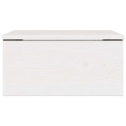 Nachttisch 2 pcs Weiß 37 x 35 x 18,5 cm Massivholz Kiefer