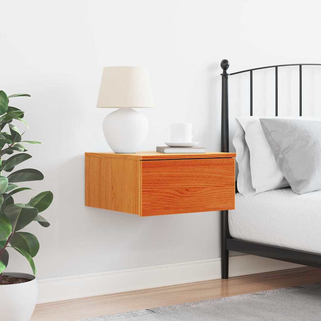 Nachttisch Wachsbraun 37 x 35 x 18,5 cm Massivholz Kiefer