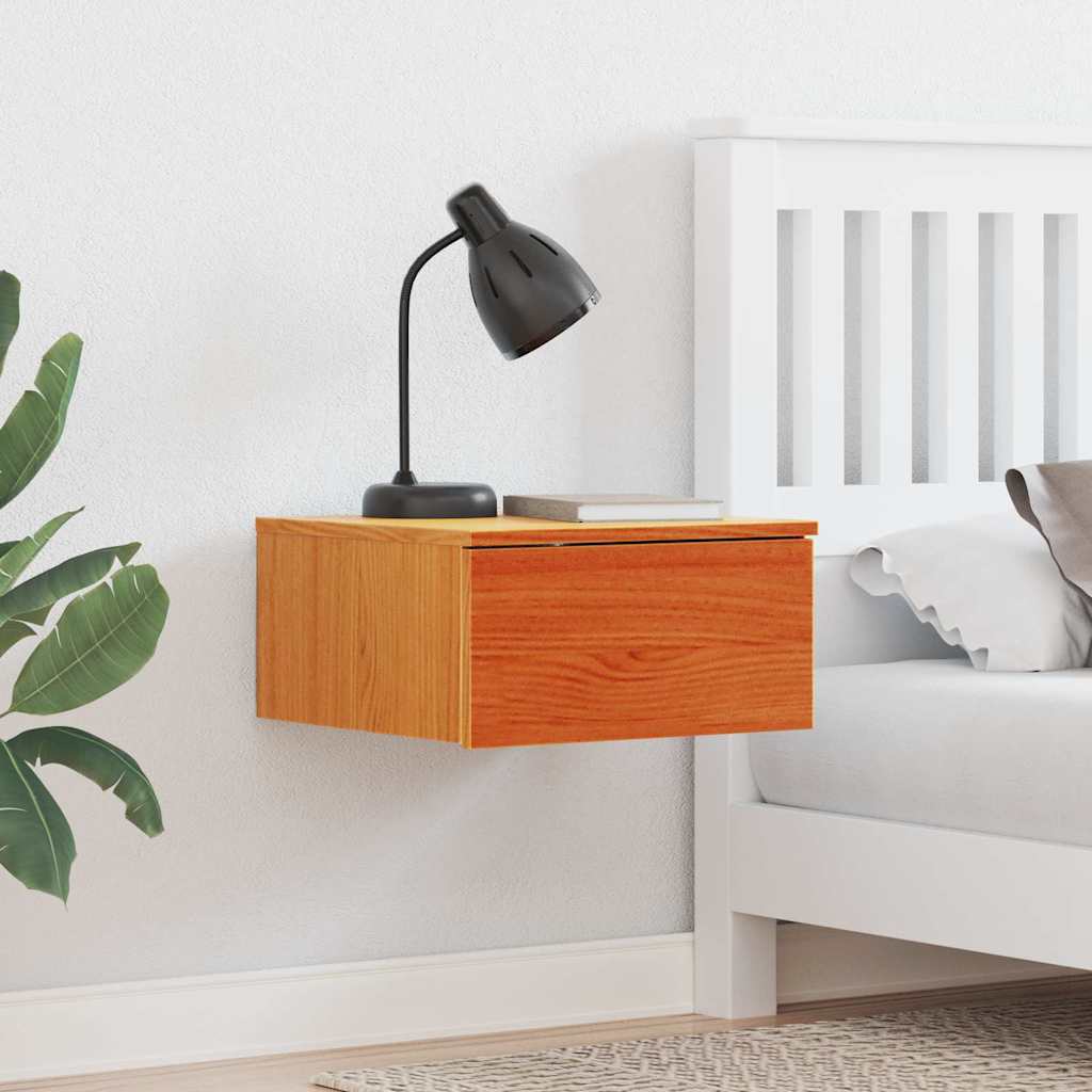 Nachttisch 2 pcs Wachsbraun 37 x 35 x 18,5 cm Massivholz Kiefer