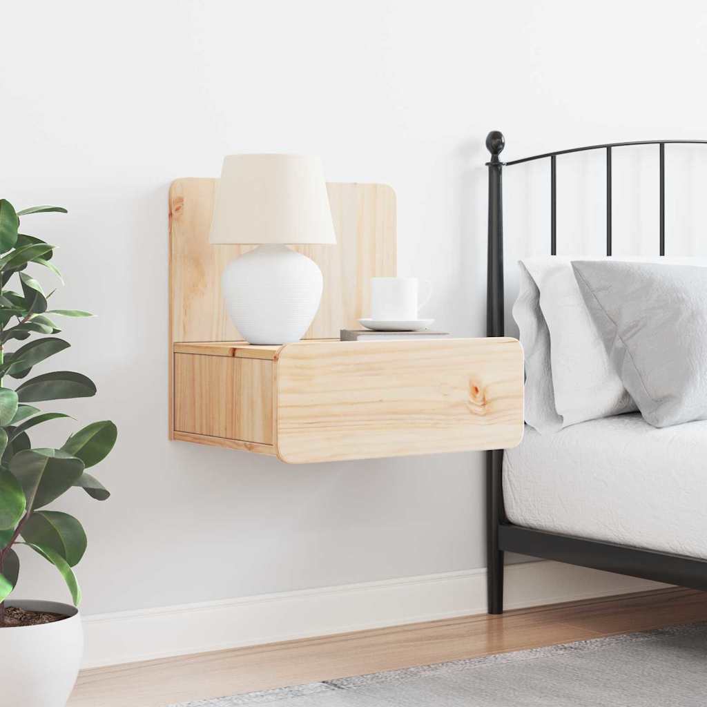 Nachttisch Braun 44 x 32,5 x 40 cm Massivholz Kiefer