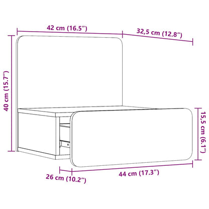 Nachttisch Braun 44 x 32,5 x 40 cm Massivholz Kiefer