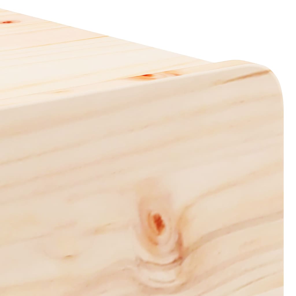 Nachttisch 2 pcs Braun 44 x 32,5 x 40 cm Massivholz Kiefer