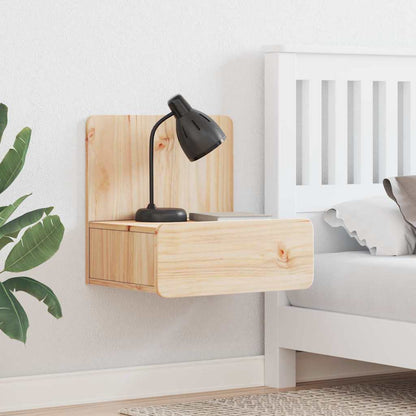 Nachttisch 2 pcs Braun 44 x 32,5 x 40 cm Massivholz Kiefer