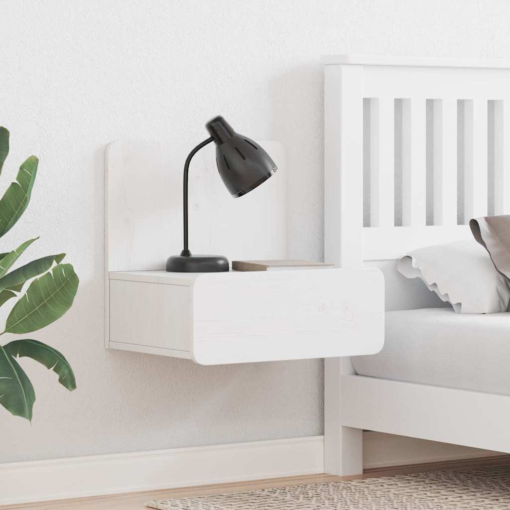 Nachttisch 2 pcs Weiß 44 x 32,5 x 40 cm Massivholz Kiefer