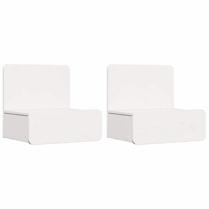 Nachttisch 2 pcs Weiß 44 x 32,5 x 40 cm Massivholz Kiefer