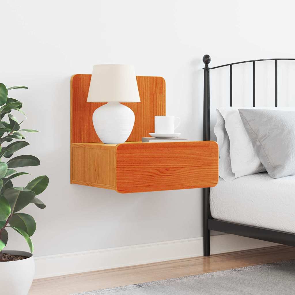 Nachttisch Wachsbraun 44 x 32,5 x 40 cm Massivholz Kiefer