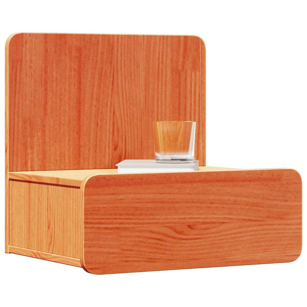 Nachttisch 2 pcs Wachsbraun 44 x 32,5 x 40 cm Massivholz Kiefer