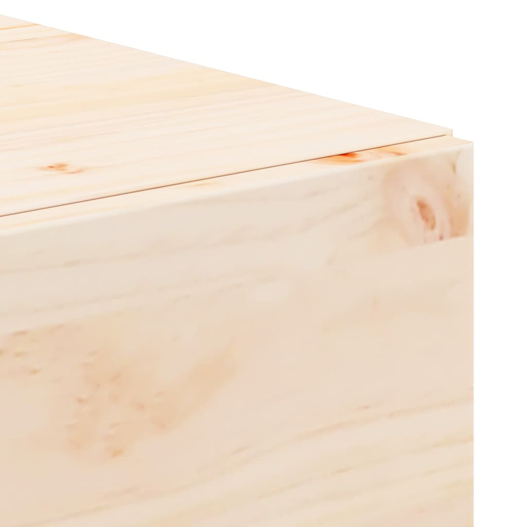 Nachttisch Braun 42 x 32.5 x 40 cm Massivholz Kiefer