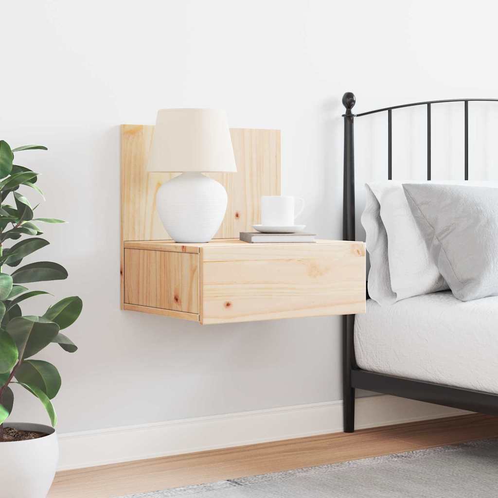 Nachttisch Braun 42 x 32.5 x 40 cm Massivholz Kiefer